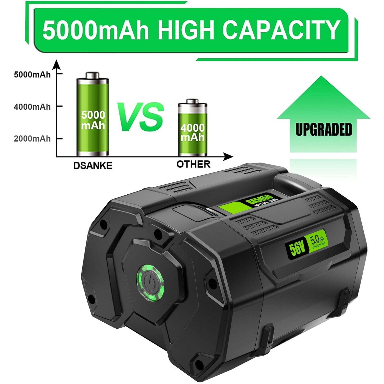 For EGO Power+ 56V BA2800T 5 Ah Lithium Ion Battery BA4200 BA2800T 56V LB4800