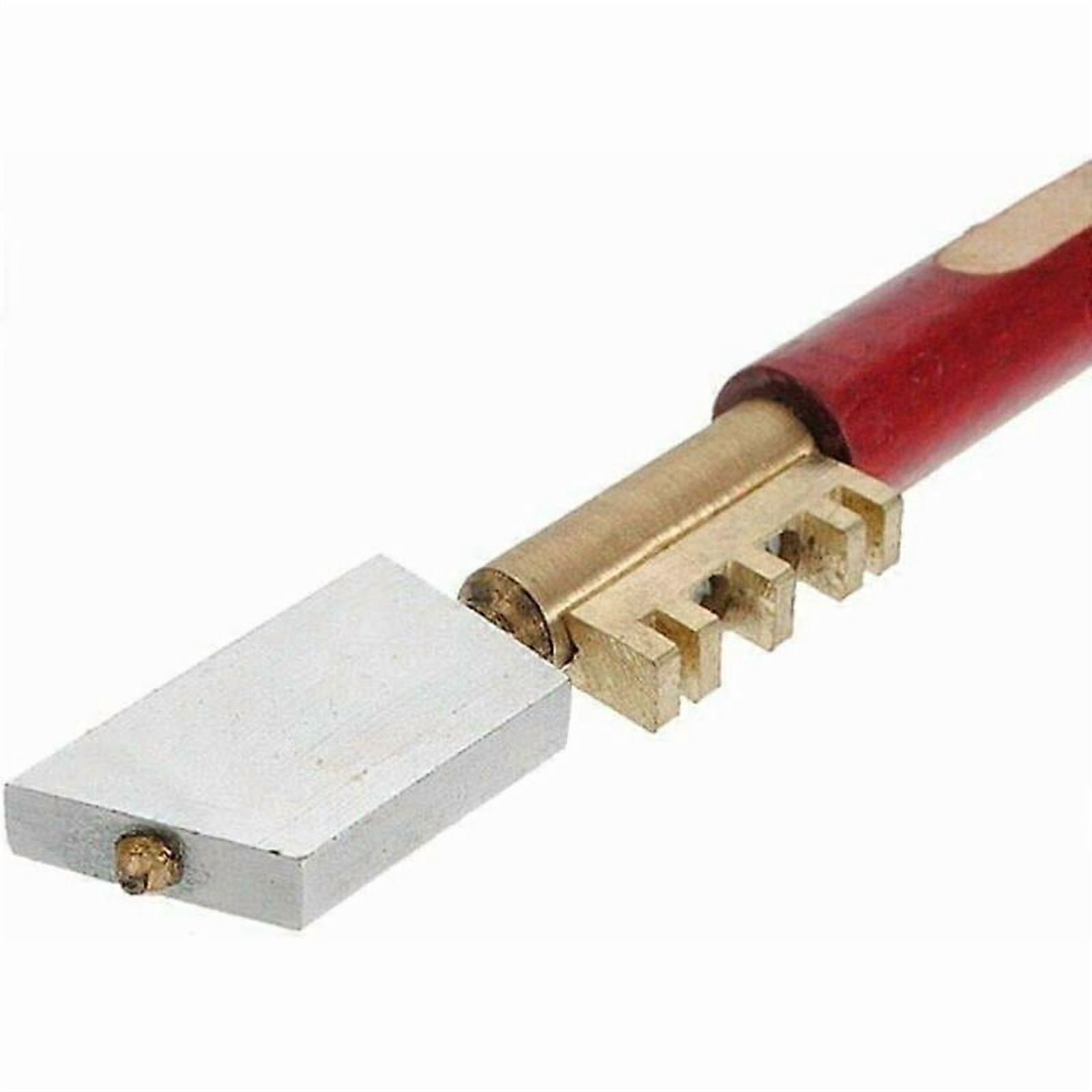 Glass Cutting Tool, Heavy Duty Diamond Glass Cutter for Cutting Glass up to 8mm Thick Brass Snapper Hardwood Handle, 18cm