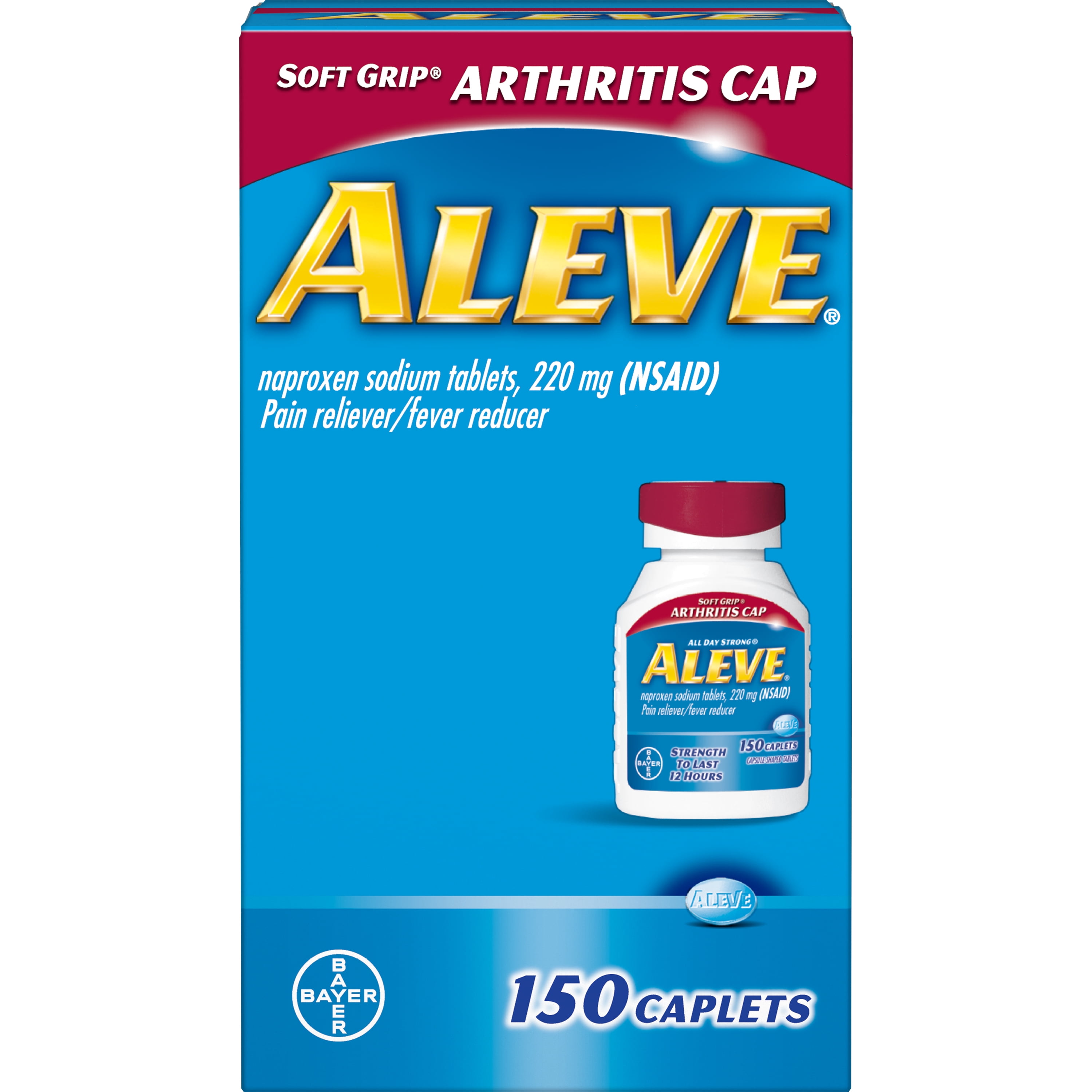 Aleve Soft Grip Arthritis Cap Pain Reliever/Fever Reducer Naproxen