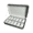 gray, variant on Portable 6/10/12 pu Leather Zipper Bag Watch Box Flip Cover Jewelry Storage Box Suitable for Business, Gift Giving, Travel