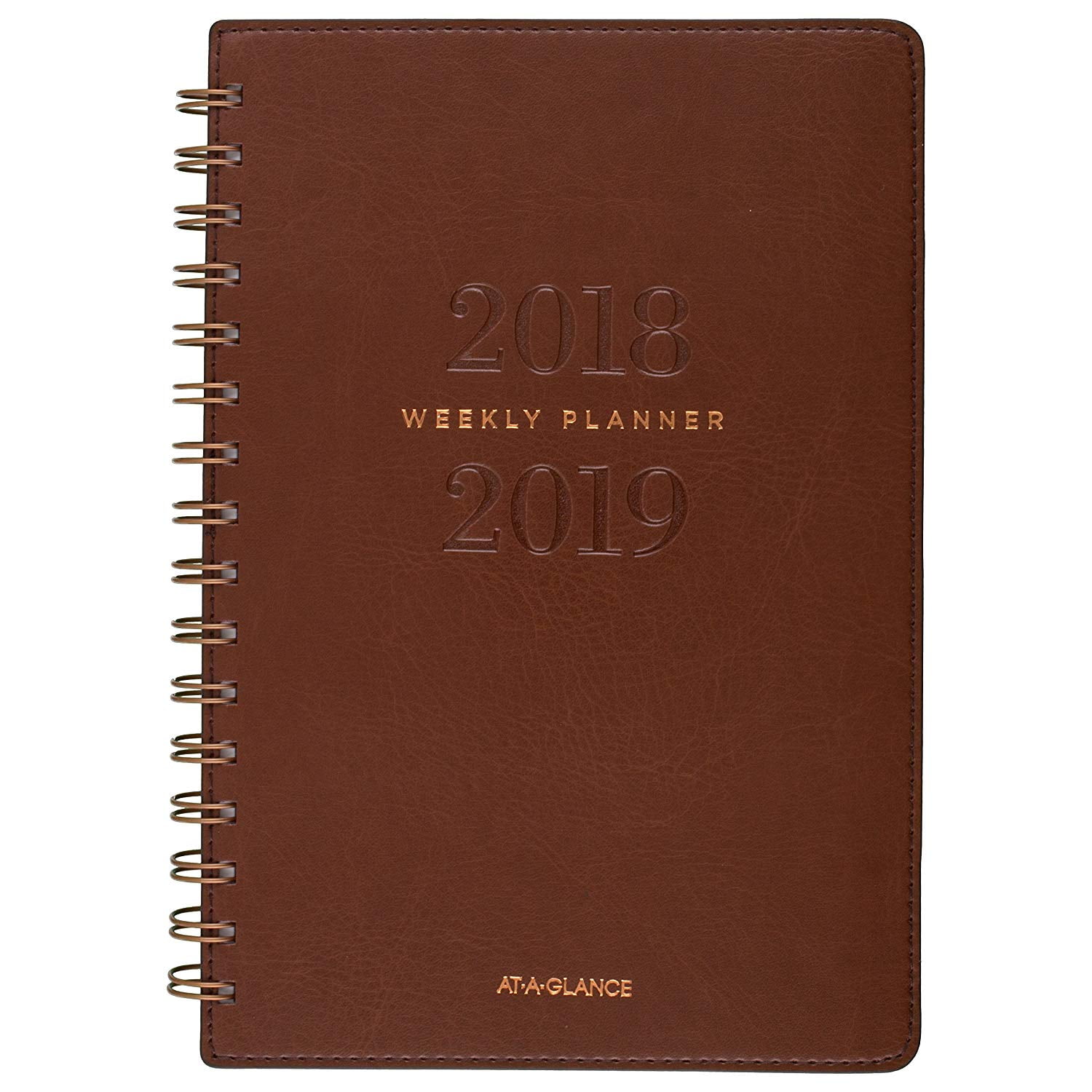2019 Planner Calendar Tabbed Student Agenda Appointment Book Journal BROWN 6x8 