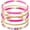 A-Multicolor Rose Sets, variant on Surfer Heishi Clay Bead Bracelets for Women Bohemian Stackable Gold Plated Beaded Stretch Bracelets Elastic Layering Friendship Bracelets Set Boho Jewelry