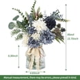 thumbnail image 3 of Arreglo de flores artificiales CEWOR, flores falsas con jarrón, 3 of 7