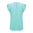 thumbnail image 4 of Mittory Womens Casual V Neck Blouse Tops Frilled Ruffles Solid Sleeveless Tanks, 4 of 5