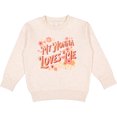 thumbnail image 2 of Inktastic Nonna Loves Me Granddaughter Flowers Toddler Sweatshirt, 2 of 4