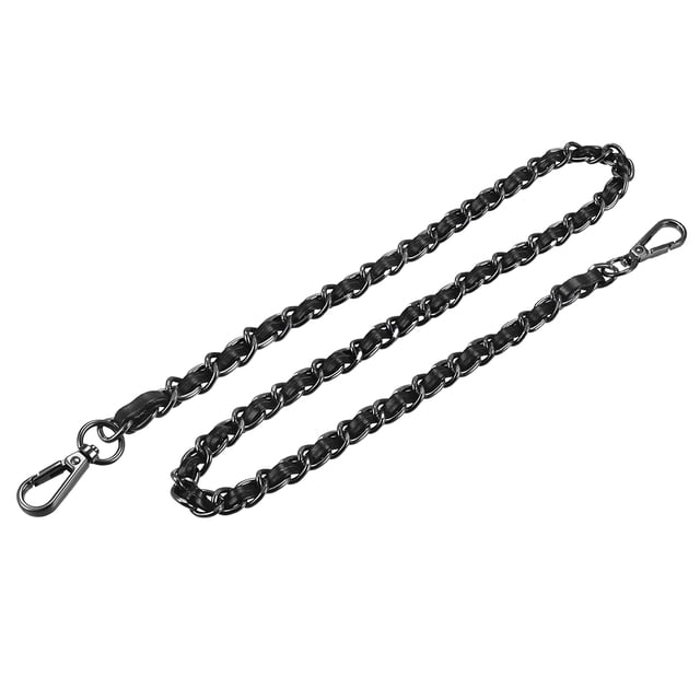 Unique Bargains Purse Chain Strap, 32' Purse Strap Shoulder Bag Replacement Strap, Black&Dark Grey