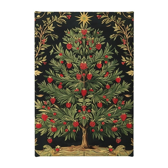 8x12 inch Canvas Frameless Painting Vintage Christmas Tree Illustration,Family Bathroom,Man Cave,Lounge,Study Wall Decor Poster Prints,Modern Art Christmas Tree Oil Paintings Canvas Wall Art