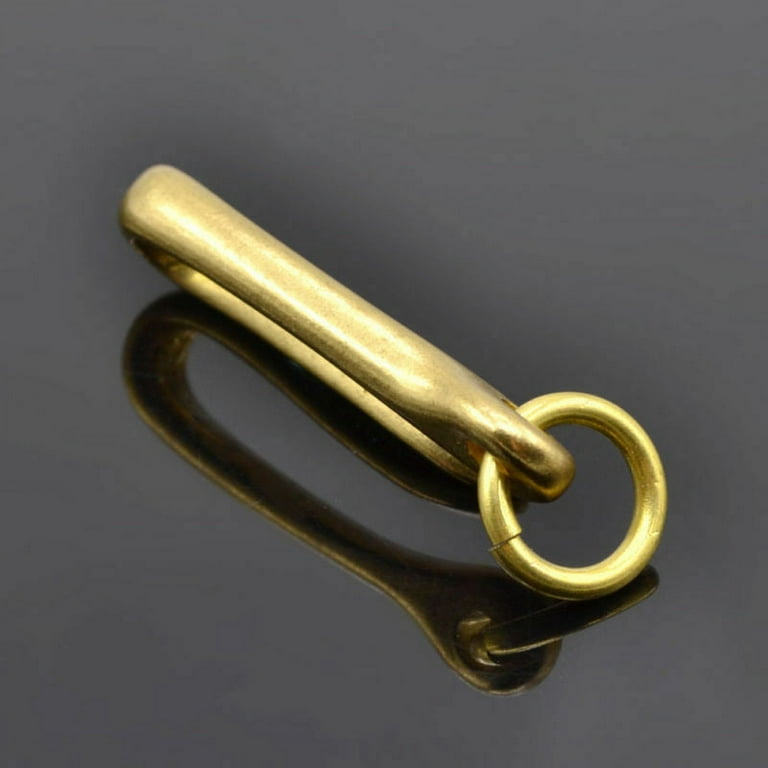 Retro Solid Brass Key Chain Key Ring Belt U Hook Wallet Chain Fish Hook,  Length:4.8
