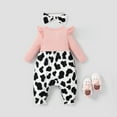 thumbnail image 3 of PatPat Baby Girl 2pcs Sweet Long Sleeve Jumpsuit Set, 3 of 6