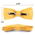 thumbnail image 2 of Boy's Poly Satin Banded Clip On Bow Ties (Gold), 2 of 7