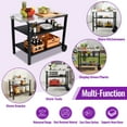 thumbnail image 3 of Outdoor Grill Cart with Wheels, Rolling Dining Table for Blackstone Griddle Stand, Outdoor Food Preparation Cart, 3 of 7