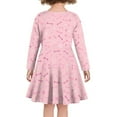 thumbnail image 3 of DISNIMO Pink Corgi Dress for Girls Paw Print Dress Teen Girl Long Sleeve Dress Size 15-16 Girls Midi Dress Long Sleeve Swing Dress Girls Above Knee Dress for Girls Long Sleeve Casual Dress Kids, 3 of 6