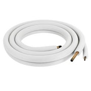 Unique Bargains Silver Gray Foam Coated 2P Air Conditioner Insulation Connecting Pipe 10Ft