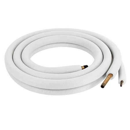 Unique Bargains Silver Gray Foam Coated 2P Air Conditioner Insulation Connecting Pipe 10Ft