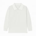thumbnail image 4 of HCNTES Polo Shirts For Boys 4T Boys Sweater Boys' School Uniform Long Sleeve Polo Shirt, Button Closure, Comfortable Fabric A7 SHIRT(Beige,18-24 Months), 4 of 5