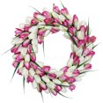 thumbnail image 1 of Simulation Wreath Artificial White Wreath Decorative Front Door Flower Wreath, 1 of 13