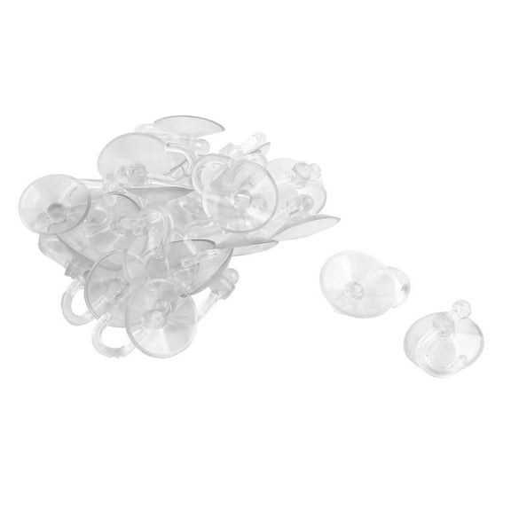 Unique Bargains Rubber Coat Towels Cap Holder Wall Suction Cup Hanging Hook 25mm Dia 22pcs