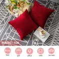 thumbnail image 4 of Fundas de almohada decorativas Stellhome, 50 x 50 cm, terciopelo rojo, paquete de 2, 4 of 7