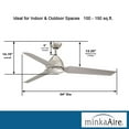 thumbnail image 6 of Indoor Ceiling Fan In Contemporary Style 14.75 Inches Tall By 54 Inches Wide-Polished Nickel Finish-Polished Nickel Blade Color Minka Aire Fans, 6 of 10