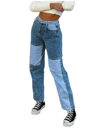 DESANT Skinny Jeans for Women Stretchy Patchwork Denim Pants