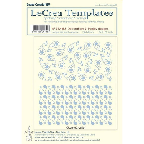 LeCrea Stencil Decorations 9. Paisley Designs