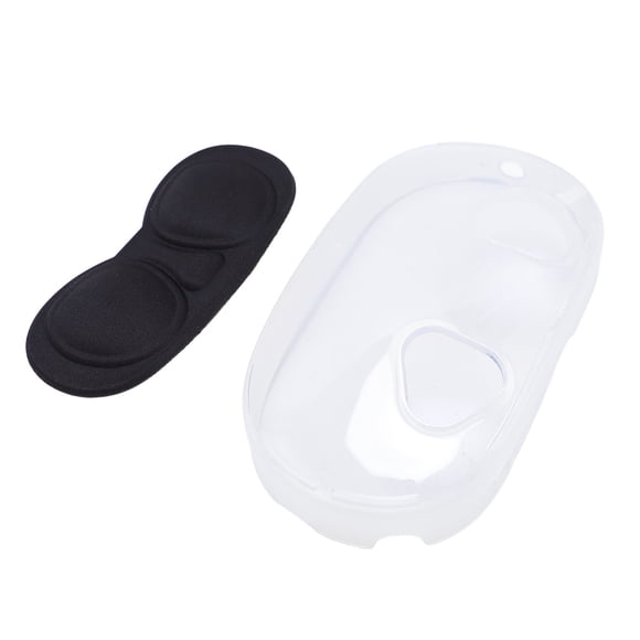 VR Headset Lens Protective Cover, High Definition Tempered Glass VR Headset Lens Protector TPU with Joystick Caps for Gaming