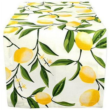 DII Lemon Bliss Tabletop Collection, Table Runner, 14x108