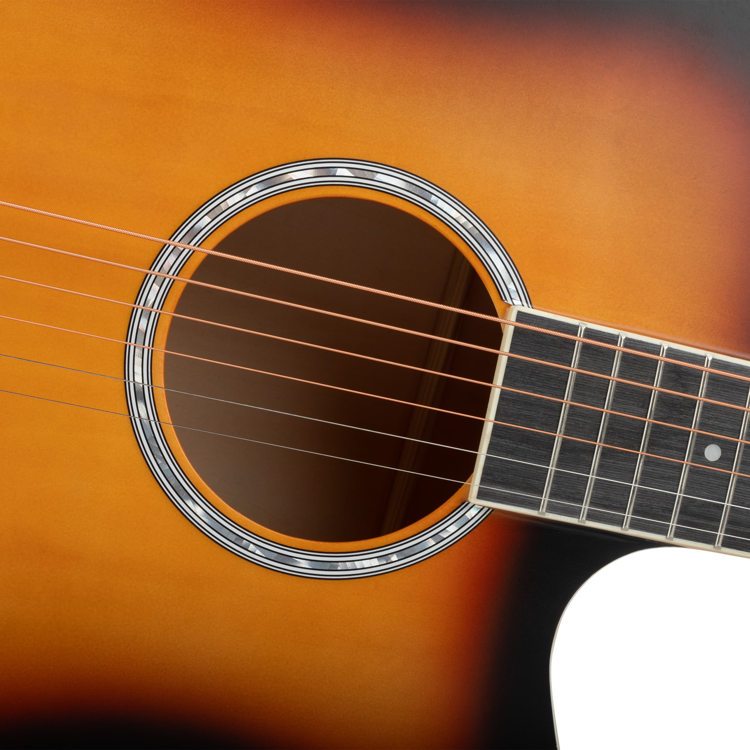 Hey Play 41in Acoustic Guitar with Case, Capo, Strings, and Picks (Brown)