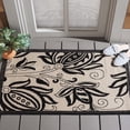 thumbnail image 2 of Safavieh Courtyard Crystal Floral Indoor/Outdoor Area Rug, Sand/Black, 2' x 3'7", 2 of 14