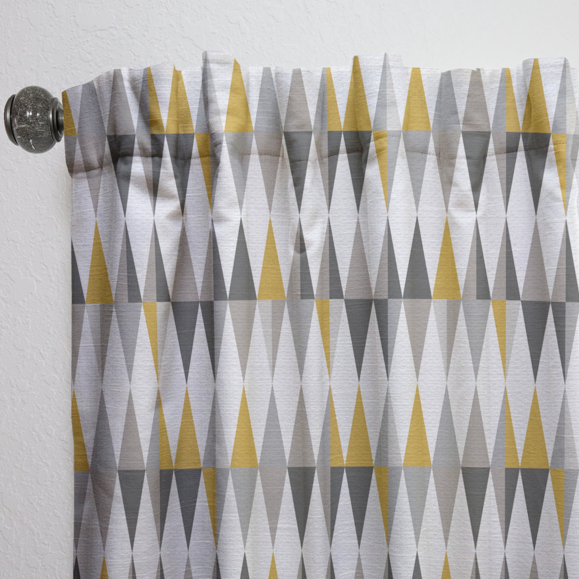 Designart 'Diamond Retro Pattern VIII' Mid-Century Modern Curtain Panel