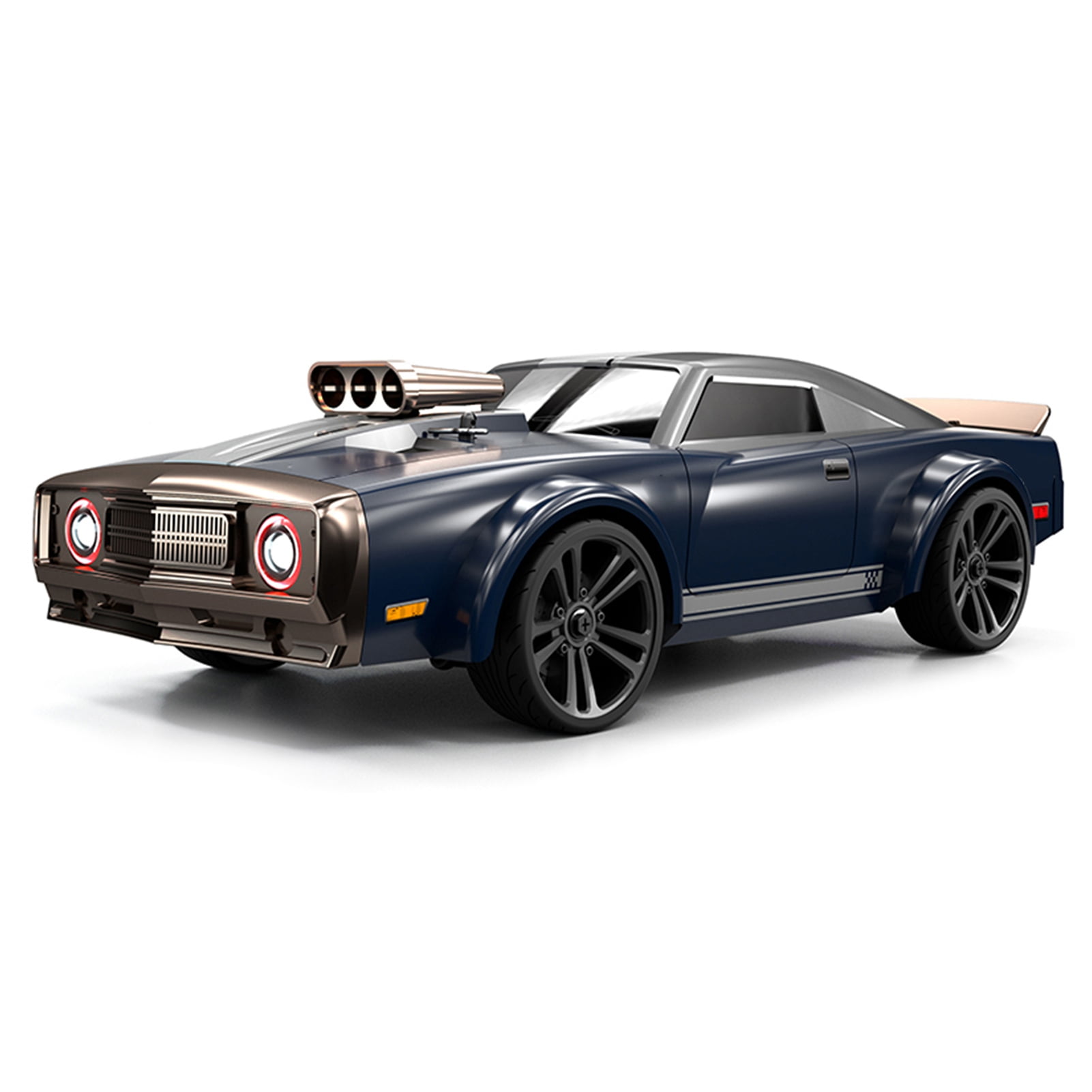 35km/h Remote Control Drift Car 1/16 Remote Control Car 2.4GHz 4WD 35km/h Remote Control Race Car High Speed Kids Gift RTR for Kids Boys Girls with 7-mode Angel Eye Headlights 3