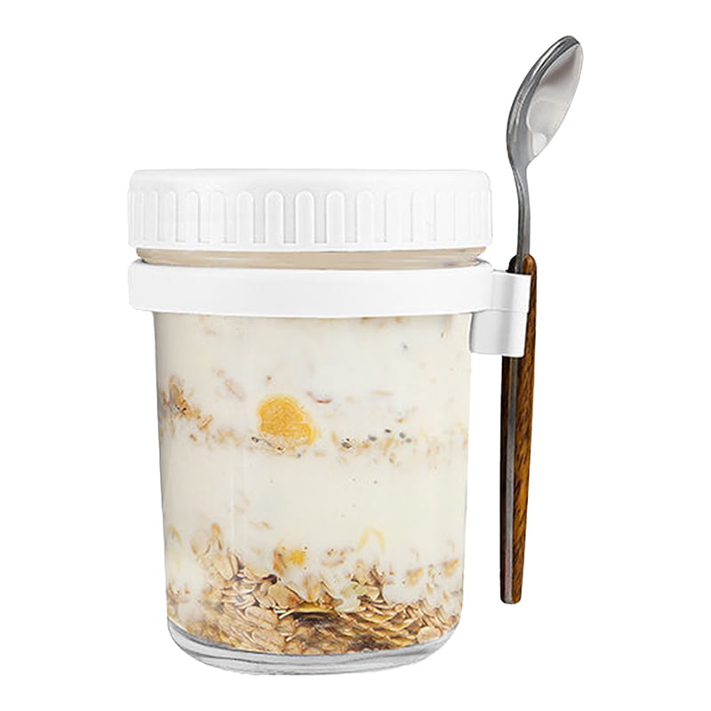 Riapawel Overnight Oats Container With Lid And Spoon Overnight Oats ...