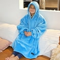 thumbnail image 2 of Kids Oversized Blanket Sweatshirt,Sherpa Hoodie,Super Soft Warm Comfortable Giant Pullover with Large Front Pocket for Boys Girls, 2 of 7