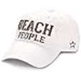 thumbnail image 3 of Pavilion Gift Company Beach People Adjustable Strap Cap, White, Large, 3 of 4