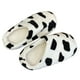 thumbnail image 1 of 1 par de pantuflas con diseño de vaca, pantuflas cálidas para estudiantes, pantuflas suaves (negro, blanco), 1 of 5