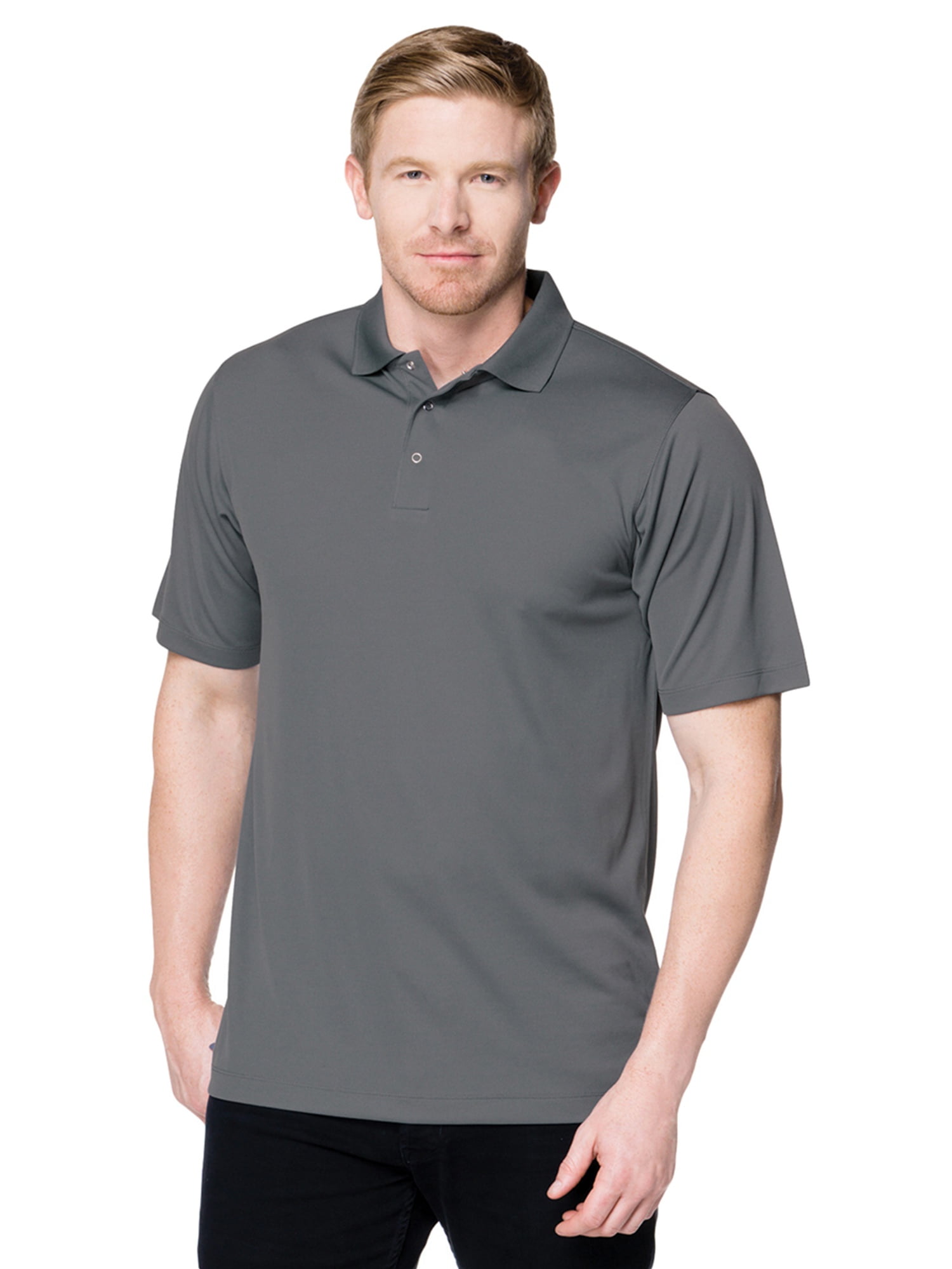 Tri-Mountain Men's Big And Tall Rib Collar Pique Polo Shirt - Walmart.com