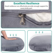 BATTOP Pregnancy Pillow for Side Sleeping, Soft J Shaped Maternity Body Pillows for Pregnancy with Removable Cover, Support for Back, Hips, Legs, Belly for Pregnant Women, Gray