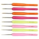 thumbnail image 4 of 8 ganchos de ganchillo de 1 mm a 2,75 mm, mango de plástico colorido, agujas de ganchillo finas para principiantes y entusiastas del tejido, 4 of 8