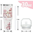 thumbnail image 2 of Christmas White Gifts for Women Men, 30 Oz Tumbler with Top Handle and Flip Straw, Xmas Snowman Stainless Steel Insulated Travel Coffee Cup, Winter Holiday Water Bottle for Him Her (1 PC), 2 of 6