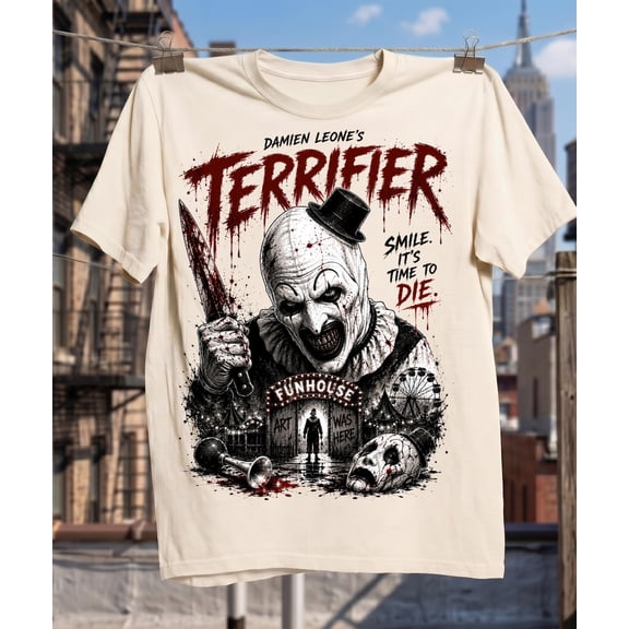 Vintage Art the Clown Shirt, Horror Movie T-shirt, Halloween Horror Terrifier Tee