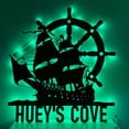 thumbnail image 4 of Handmadetneonsign Sailing Ship Metal Art Light, Ship Metal Sign Wall Decor, Ship Wheel Metal Decor, 4 of 5