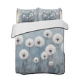 thumbnail image 2 of White Dandelion Queen Size Down Alternative Comforter, Lightweight Comforter Quilt Bedding Set with Pillow Shams Blue Oil Painting Retro Modern Art All Seasons Bed Comforter Duvet Insert 90"x96", 2 of 7