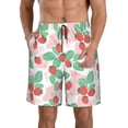 thumbnail image 2 of Uemuo Strawberry Pattern Men's Swim Trunks Hawaiian Beach Bathing Suit Swimsuits Beach Quick-Dry Shorts with Pockets-3X-Large, 2 of 9