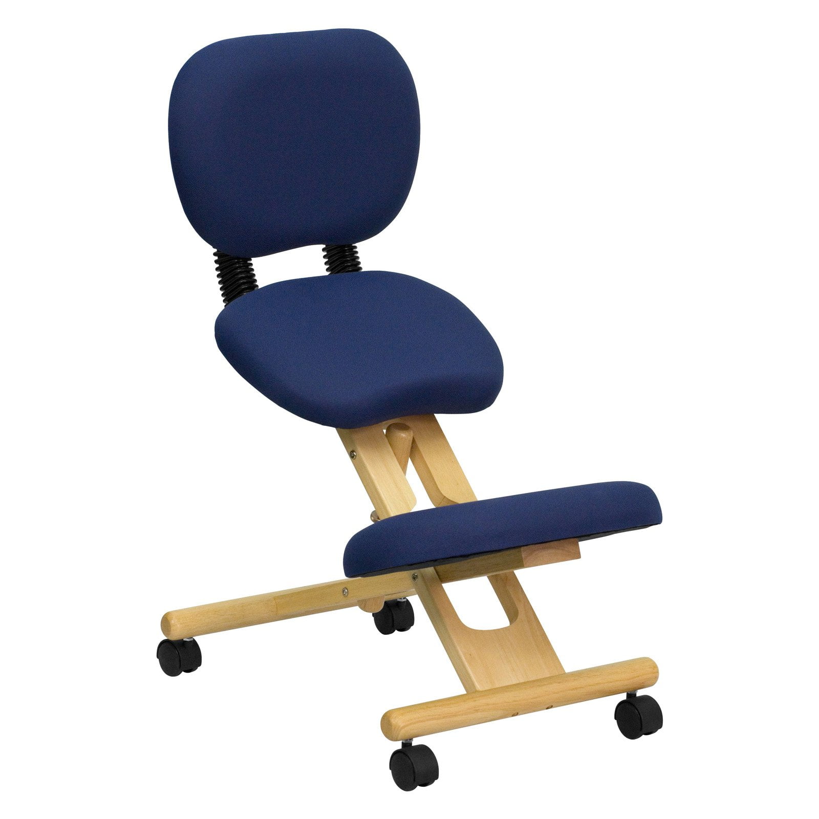 Wooden Ergonomic Kneeling Posture Office Chair With Reclining Back Wooden Ergonomic Kneeling Posture Office Chair With Reclining Back Blue Com