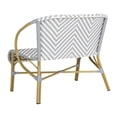 thumbnail image 6 of Safavieh Dandra Outdoor Modern Herringbone Rattan Settee, 6 of 9