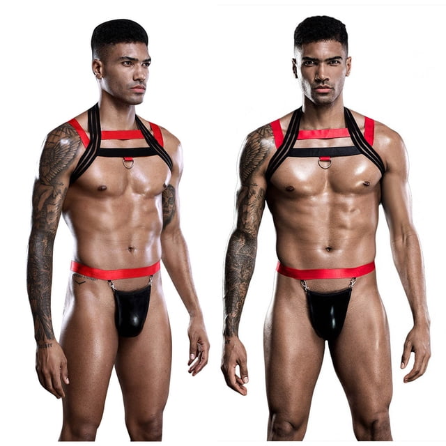 Lencería Sexy para hombre, trajes de Cosplay de vendaje, uniforme de tentación, picardías, ropa interior, traje de dormir Pompotops qyievc3077