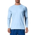thumbnail image 2 of Men's Plus Size Sun Shirt - Casual Loose Quickly Dry Long Sleeve T Shirts - Outdoor Crew Neck Workout Summer Tops, 2 of 9