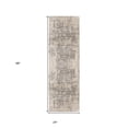 thumbnail image 3 of HomeRoots 554357 8 x 10 ft. Grey & Ivory Floral Rectangle Area Rug, 3 of 11