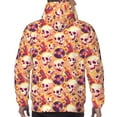 thumbnail image 7 of Kdxio Skull rock record Print Mens Casual Hooded Collar Drawstring Hoodies Pullover Sweatshirts Casual Long Sleeve Shirts-4X-Large, 7 of 7