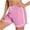 Z-Pink, variant on Cameland Women's Solid Color Summer Drawstring Comfy Elastic High Waist Running Shorts Loose Slimming Wide Leg Pants Solid Color Casual Shorts with Pockets M on Clearance